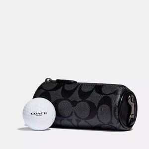 Coach Golf Ball Set In Signature Canvas
